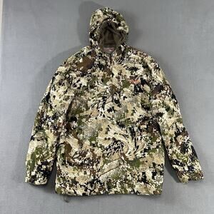 Sitka Jacket Mens Size XL Ambient Hoody Sherpa 1/4 Zip Camo Hunting Outdoor